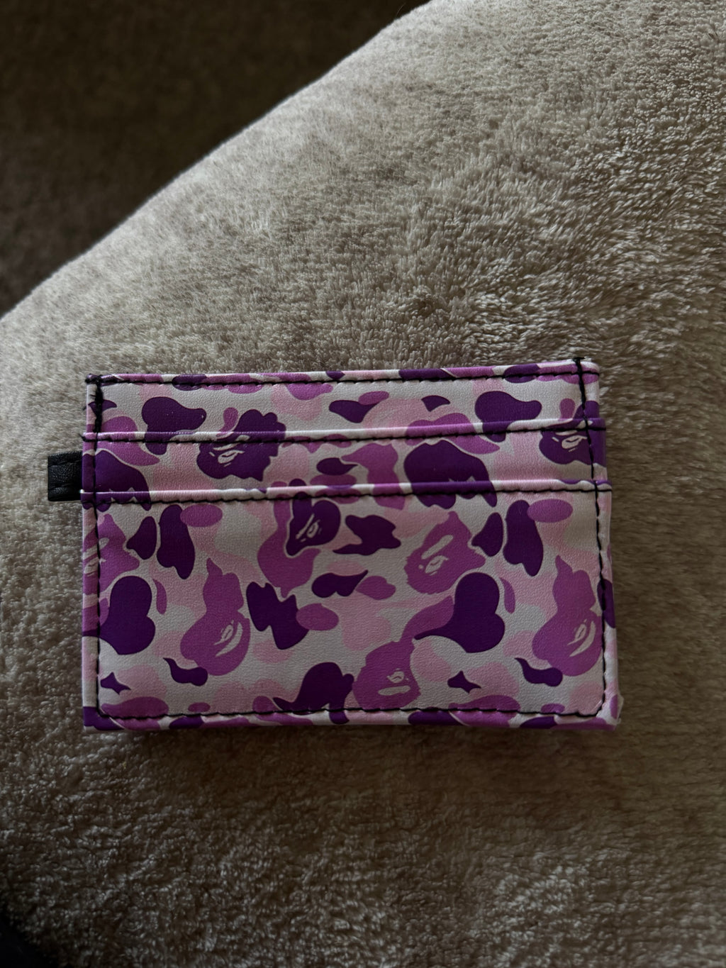 Purple Camo Bape Card Holder