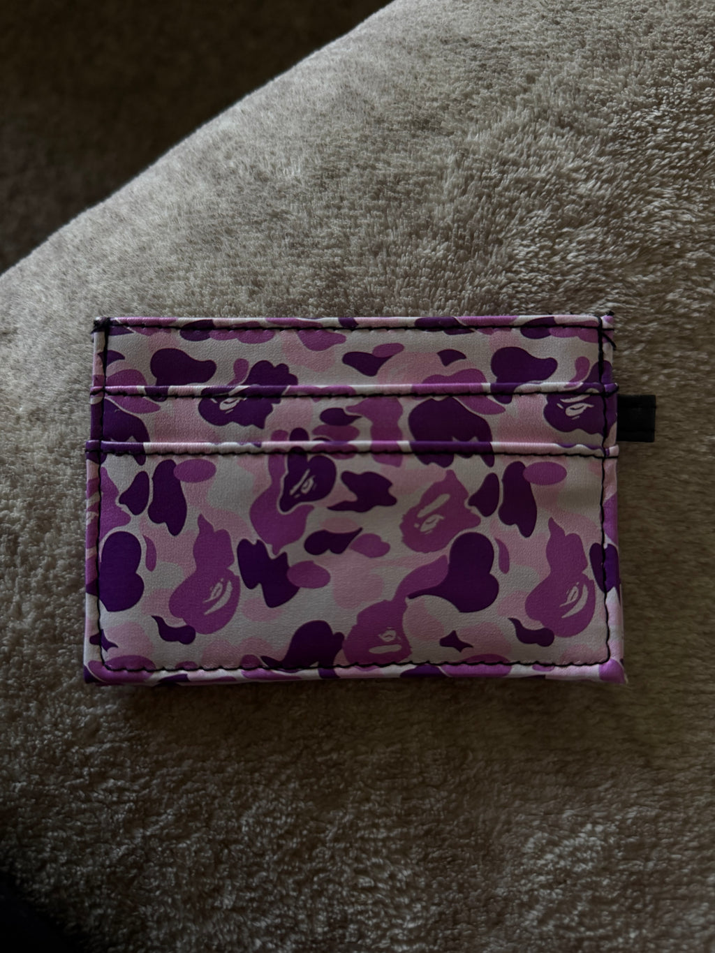 Purple Camo Bape Card Holder